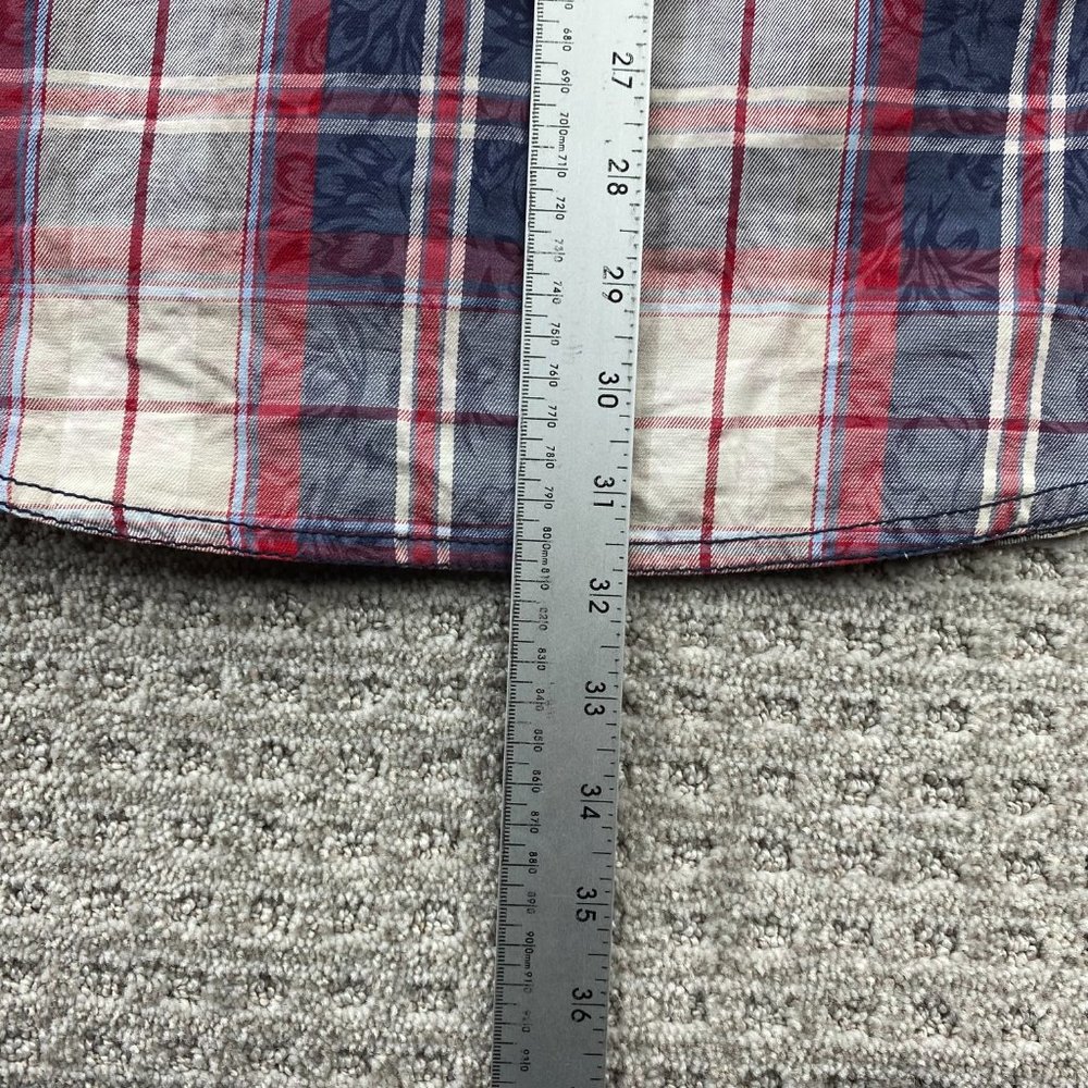 Rock Revival Shirt Men Extra Extra Large XXL Red White Blue Floral Button Up - Picture 10 of 10